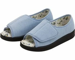 Silverts 15180 Extra Wide Adjustable Closure Open Toes For Indoor/Outdoor