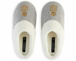 LAUREN Ralph Lauren Embroidered Logo Slippers